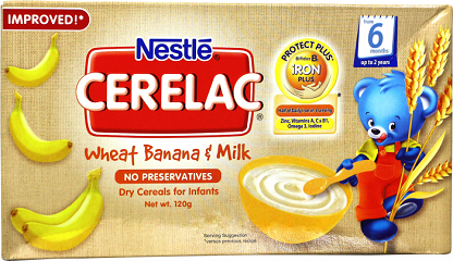 Nestle Cerelac Wheat Banana & Milk 120g