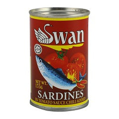 Swan Sardines Red Chili 155g