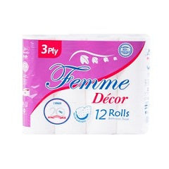 Femme Bathroom Tissue 3-Ply 450 Sheet 12's