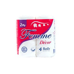 Femme Bathroom Tissue 2-Ply 300 Sheet 4's