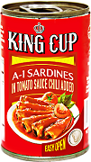 King Cup Sardines Red Easy Open Can 155g