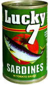 Lucky 7 Sardines Green 155g