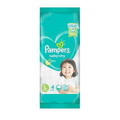 Pampers Baby Dry Large 4's
