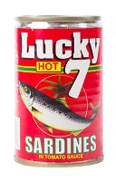 Lucky 7 Sardines Hot 155g